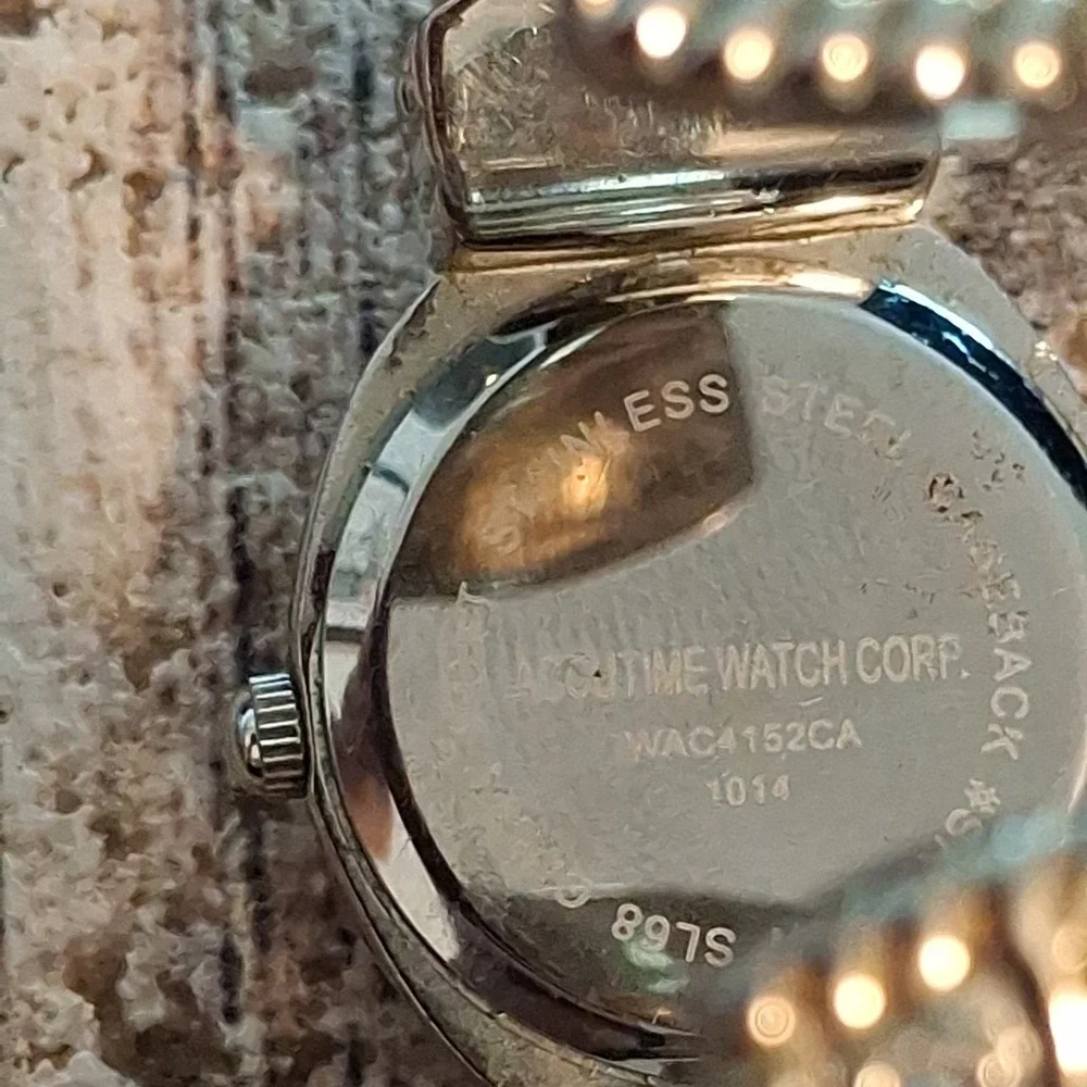 Cote d'Azur Two-Toned Cuff Watch With Rhinestones. *READ DESCRIPTION*